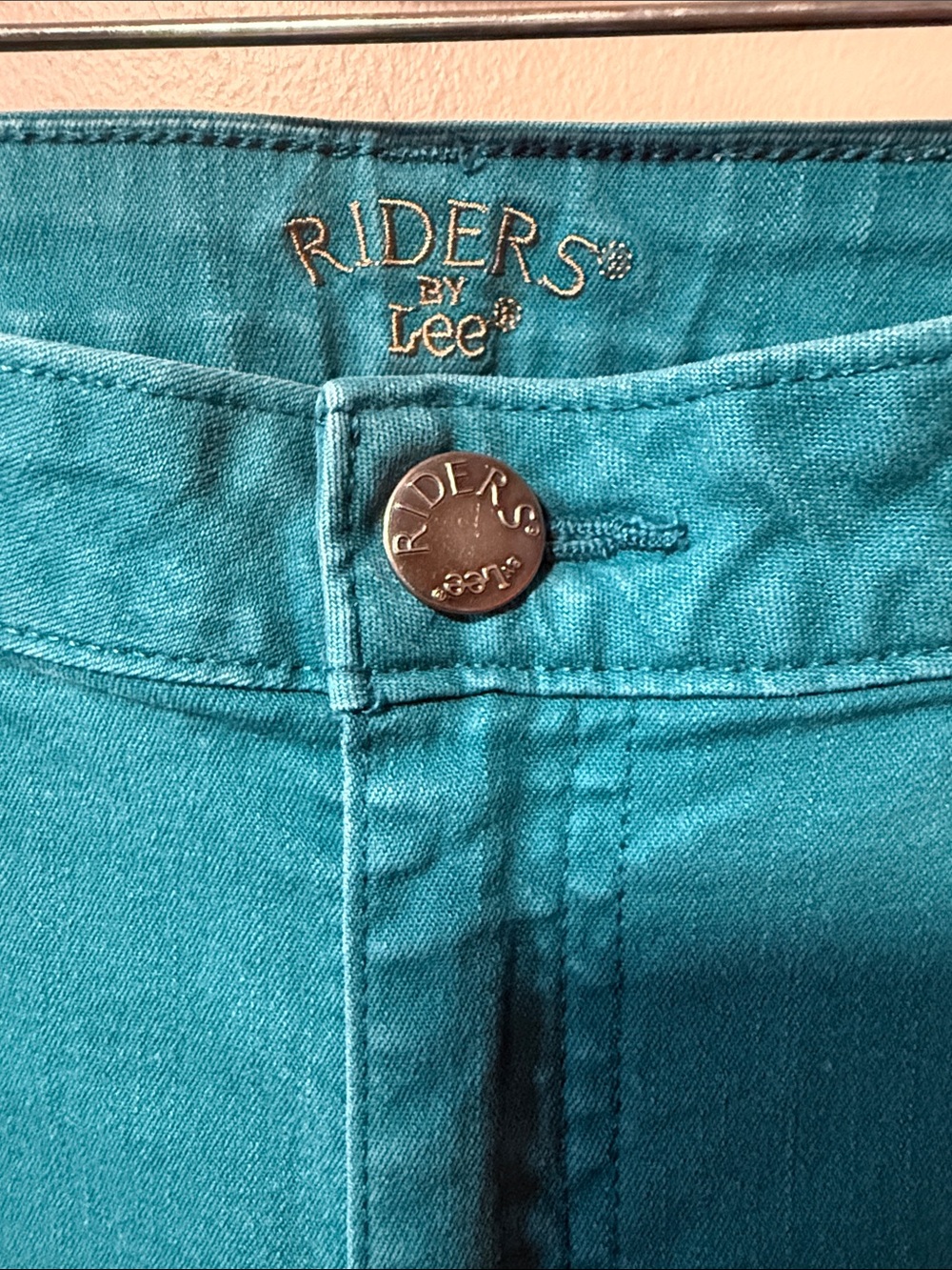 Lee Riders Teal Casual Bermuda Shorts - Picture 2 of 8